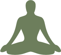 Figura stilizzata in posizione di meditazione