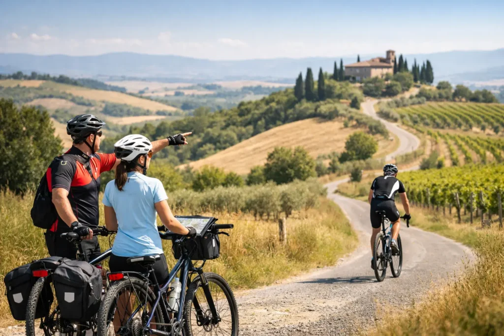 Guided Versus Independent Cycling in Tuscany